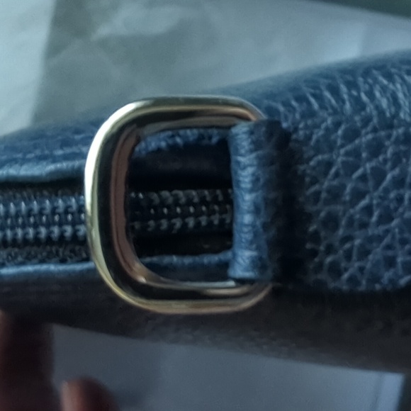 Longchamp Le Foulonne Coin Purse/Key Holder in Navy Leather - Picture 7 of 8